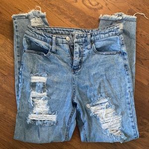 Wild fable high waisted distress mom jeans size 2